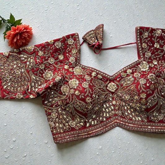 Party wear heavy work blouses by Kurti Connection USA