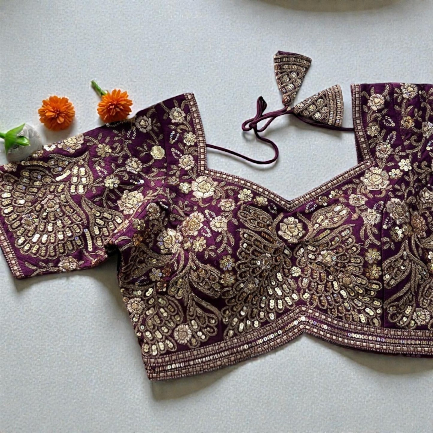 Party wear heavy work blouses by Kurti Connection USA