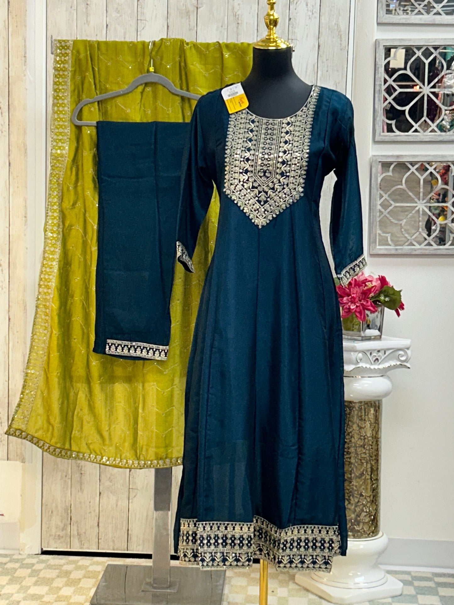 Party wear anarkali suit by Kurti Connection USA