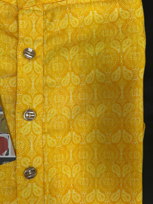 Cotton yellow kurta