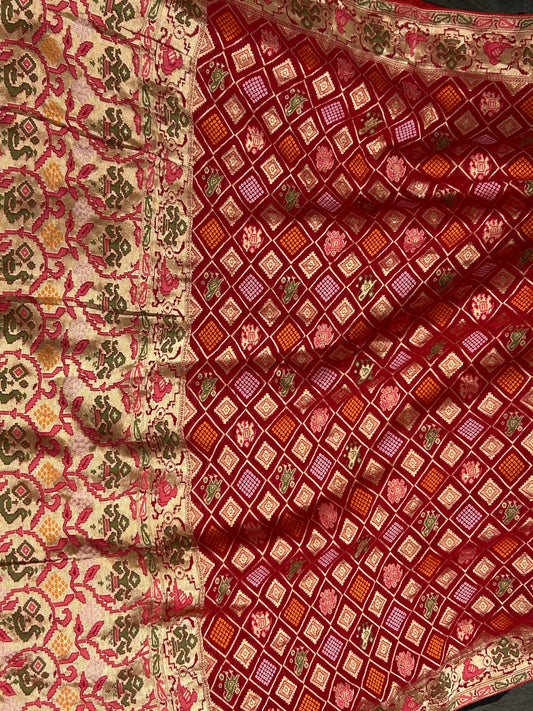 Red pure patola benaras saree
