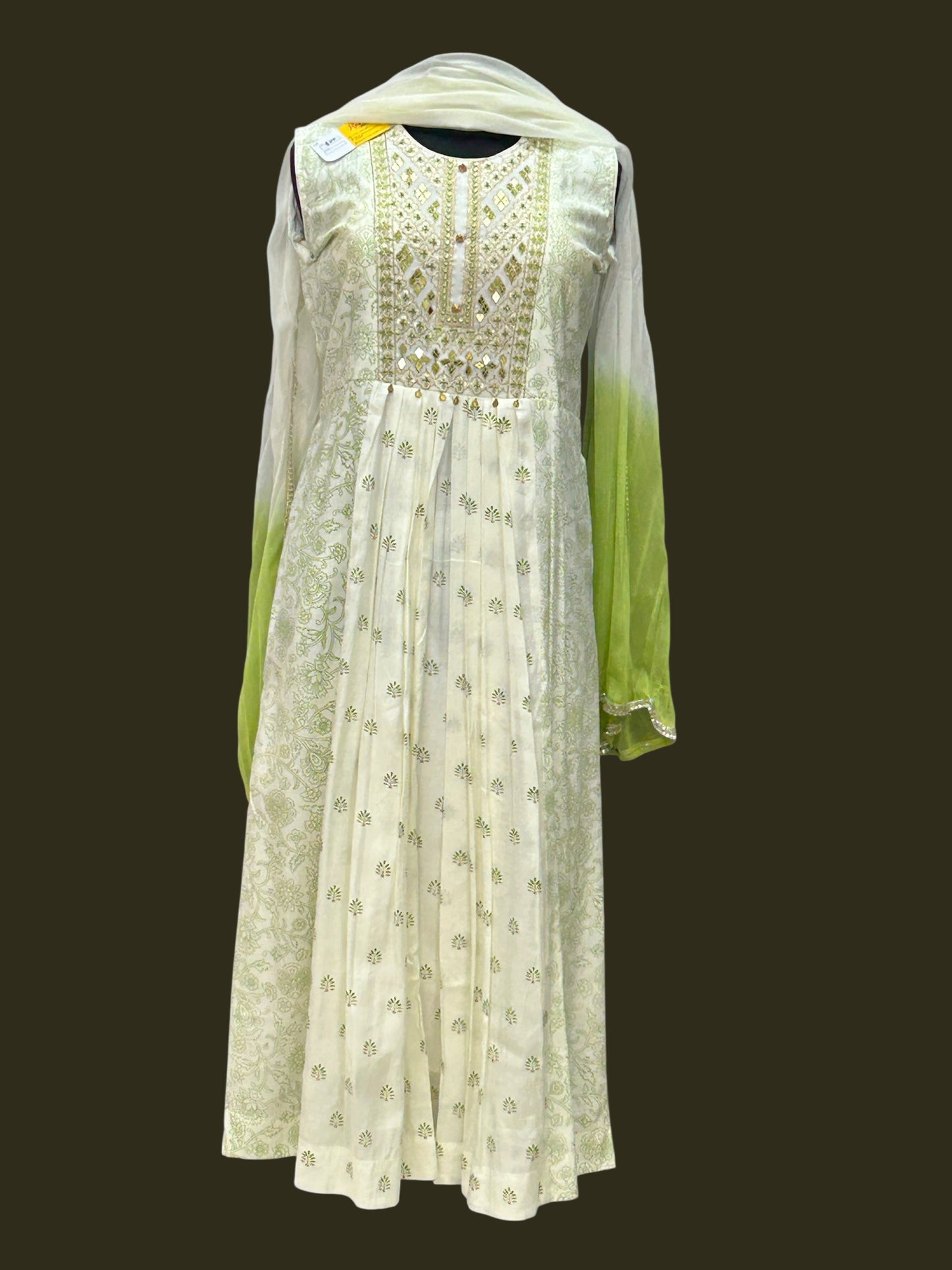 Chanderi silk long kurti set by Kurti Connection USA