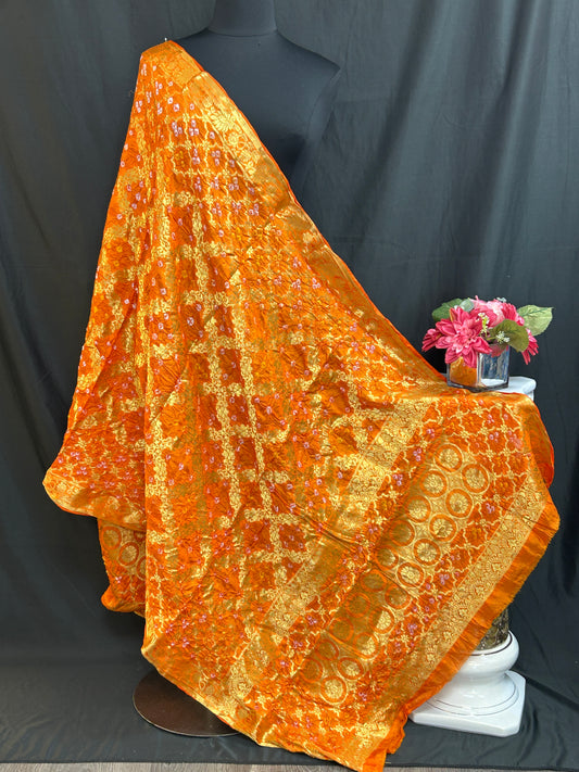 Bandhani gharchola dupatta by Kurti Connection USA