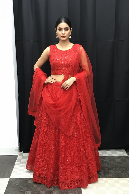 Red lehenga Choli set