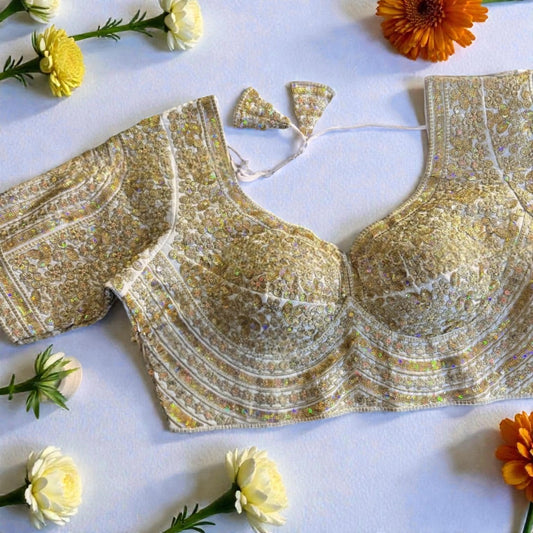 Party wear heavy work blouses by Kurti Connection USA