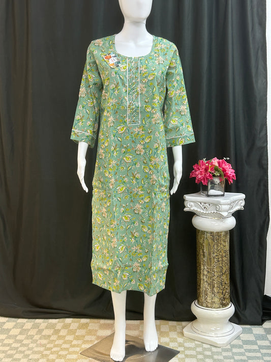 Cotton Kurti | printed cotton Kurti by Kurti Connection USA