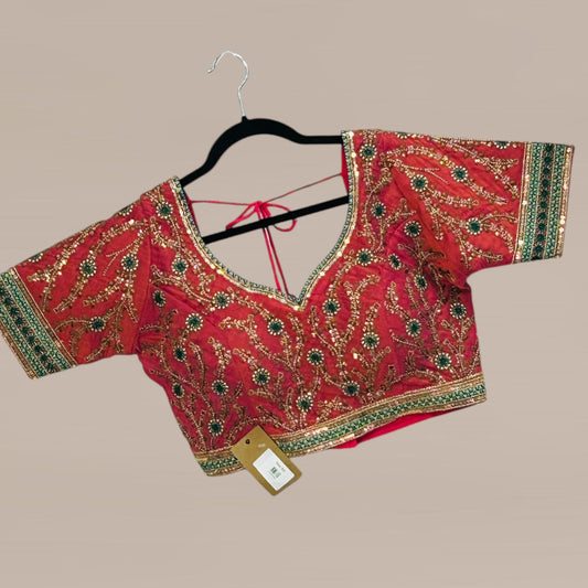 Kanjivaram silk blouse - Kurti Connection USA