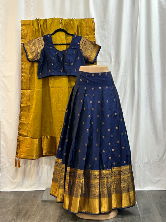 Pure Silk Lehenga Choli Set - Premium Bridal Wear by Kurti Connection USA