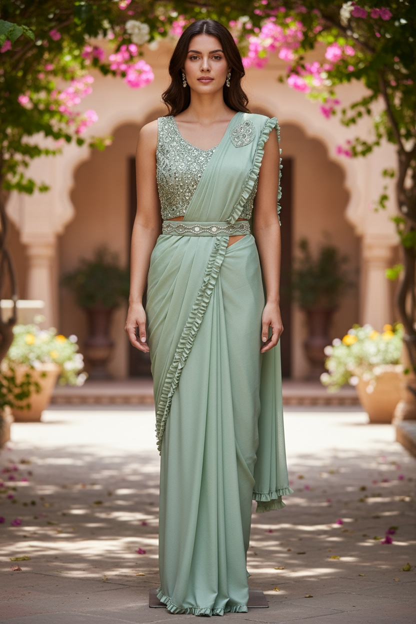 Ready to wear saree by Kurti Connection USA