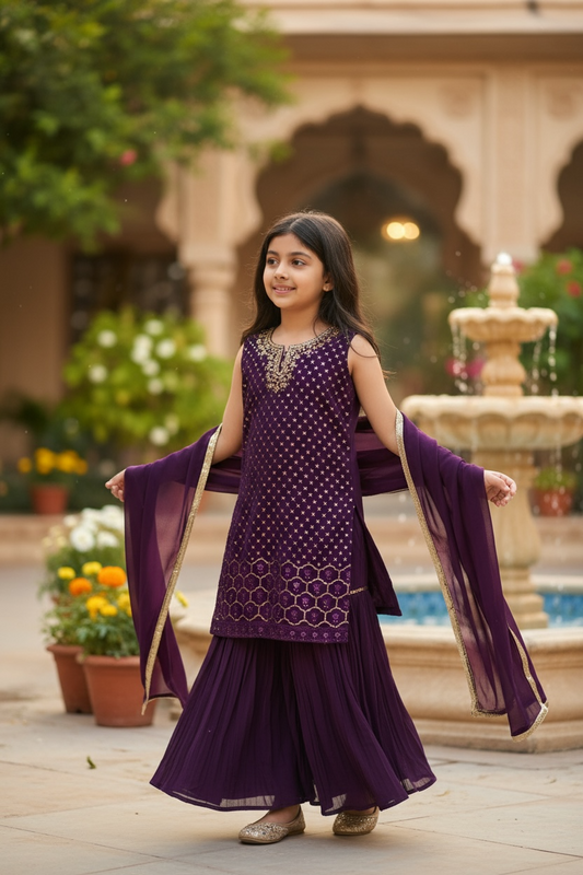 Kids Sharara suit : girls by Kurti Connection USA