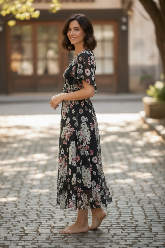 Chiffon long kurti by Kurti Connection USA