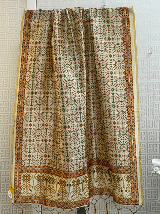 Silk dupatta : digital print by Kurti Connection USA