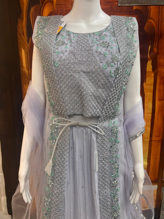 Crape silk Lehenga set by Kurti Connection USA