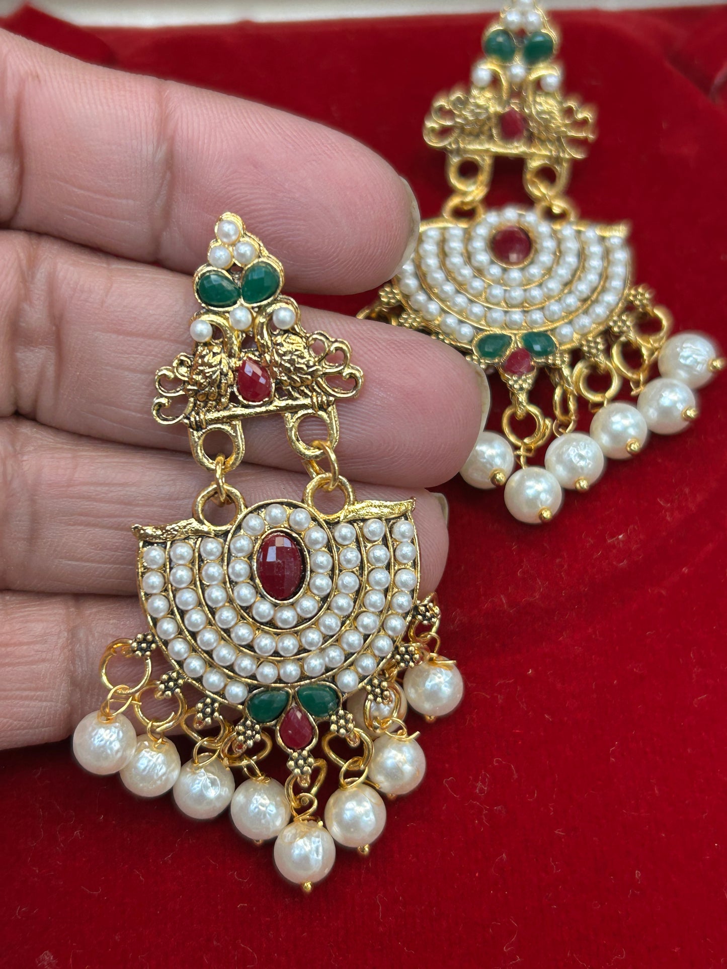 Pearl earrings by Kurti Connection USA