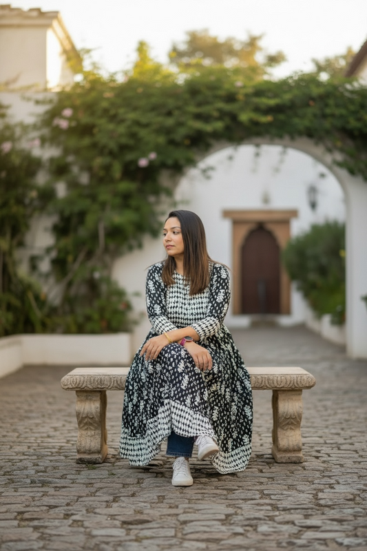 Jaipur cotton block printed Kurti by Kurti Connection USA