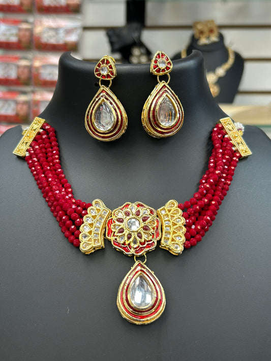 Choker necklace set by Kurti Connection USA