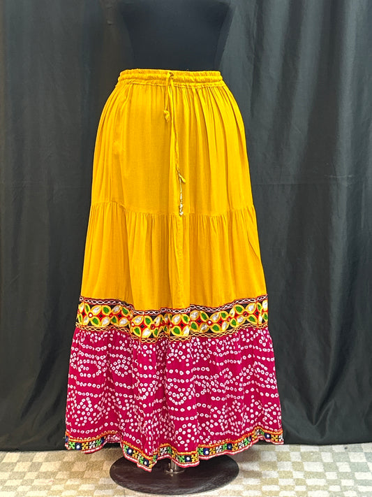 Cotton Bandhani skirt by Kurti Connection USA