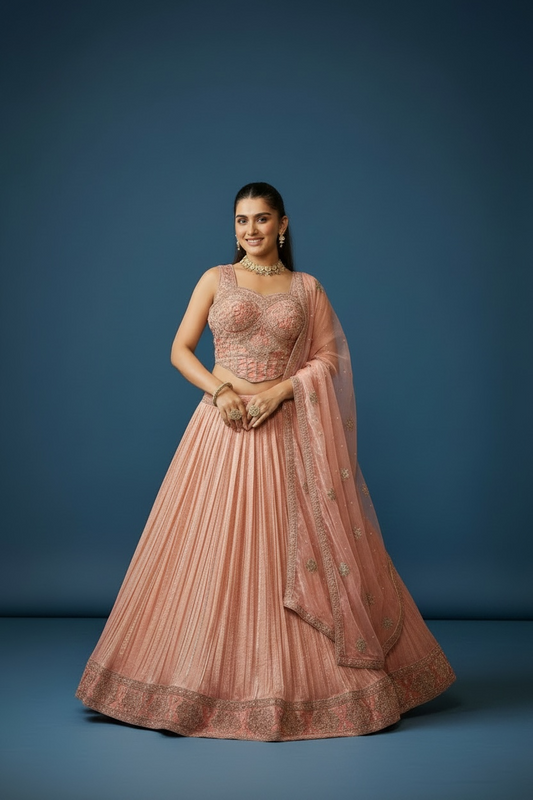 Tissue silk Lehenga choli set