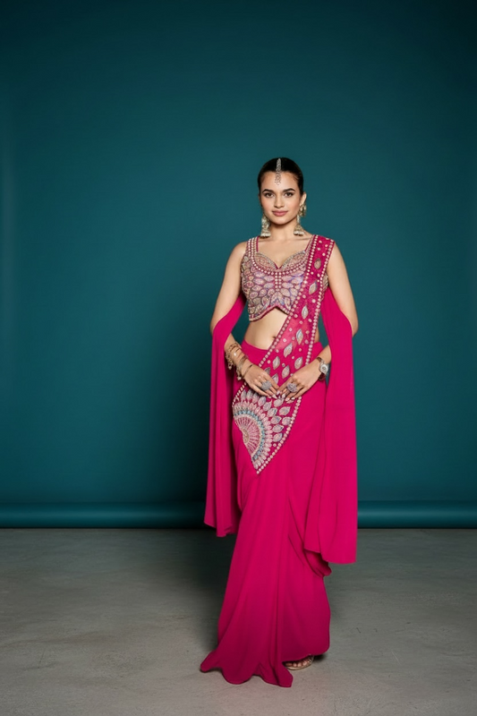 Readymade chiffon saree