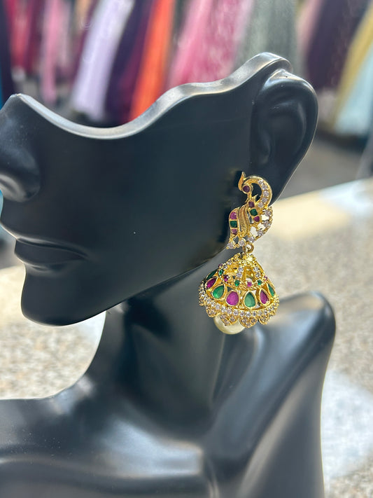 Peacock jhumki