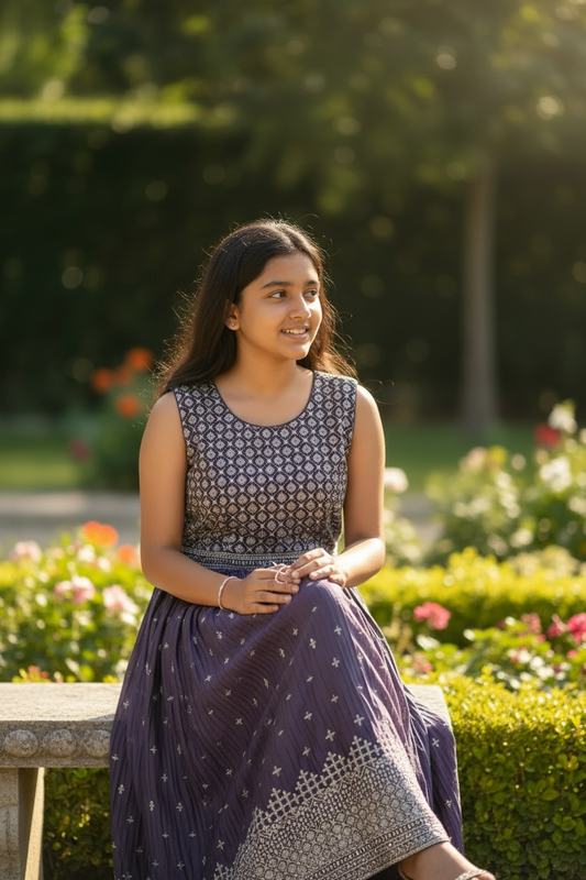 Kids long frock / Anarkali Kurti for girls (11-12 years)