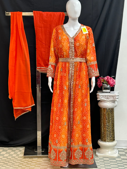Bandhani long dress / Anarkali
