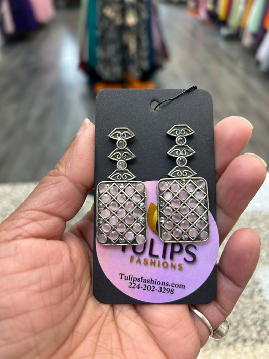 Oxidized silver earrings