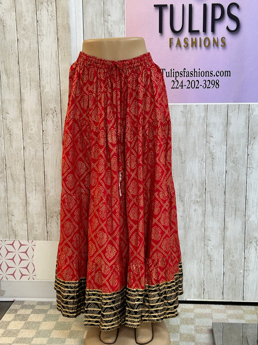 Bandhani cotton skirt
