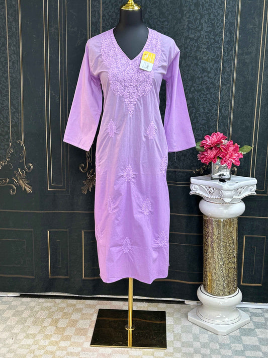 Chikankari cotton Kurti