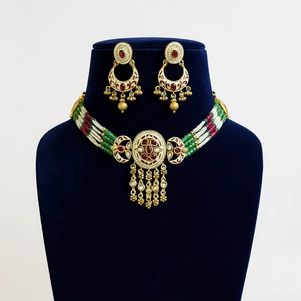 Choker necklace set - Kurti Connection USA