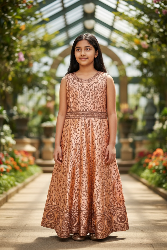 Party wear long dress for girls by Kurti Connection USA
