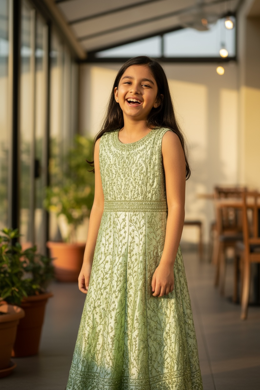 Party wear long dress for girls by Kurti Connection USA