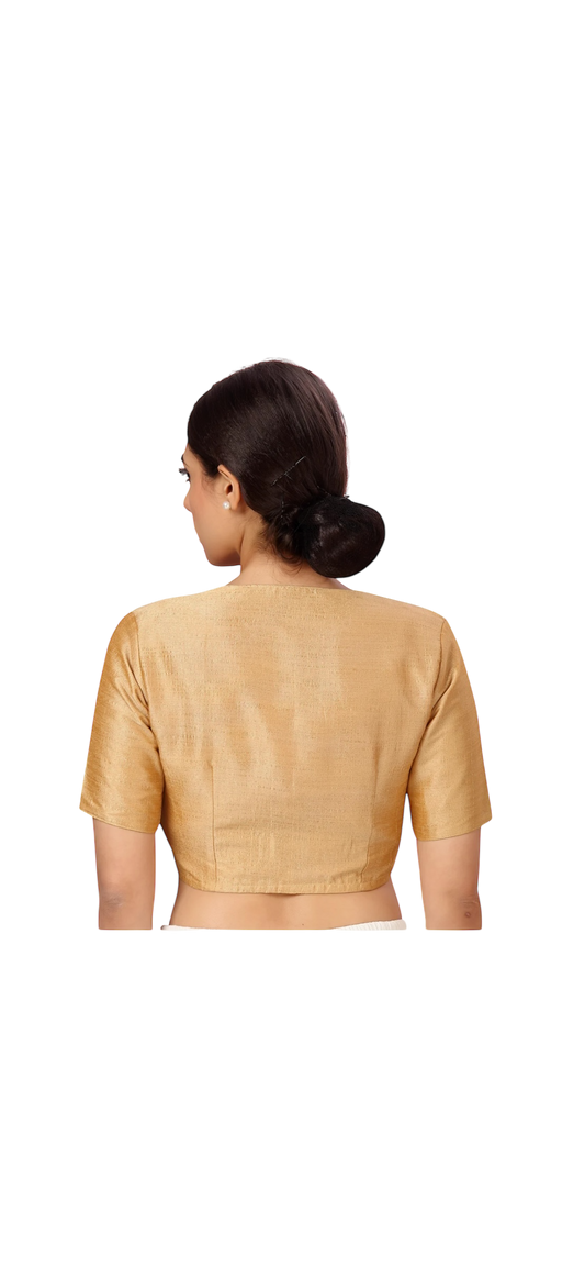 Antique gold blouse by Kurti Connection USA