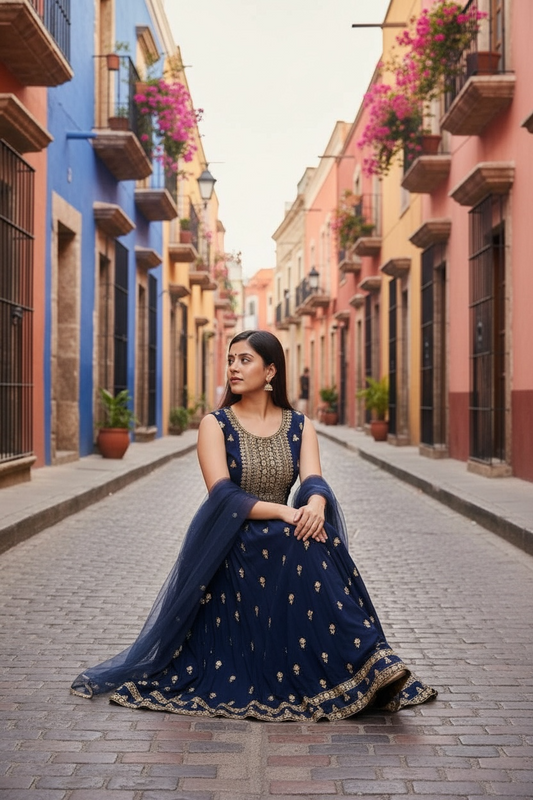 Party wear long kurti by Kurti Connection USA