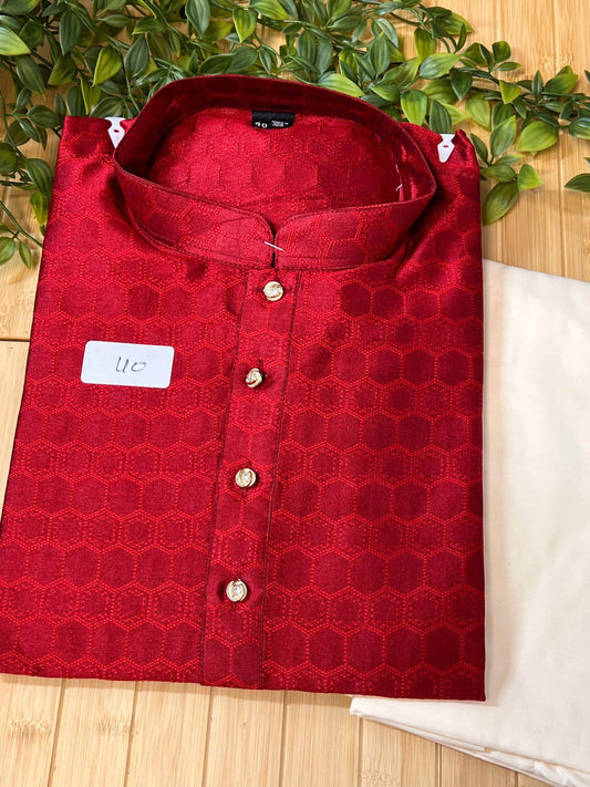 Silk kurta pajaama set - Kurti Connection USA