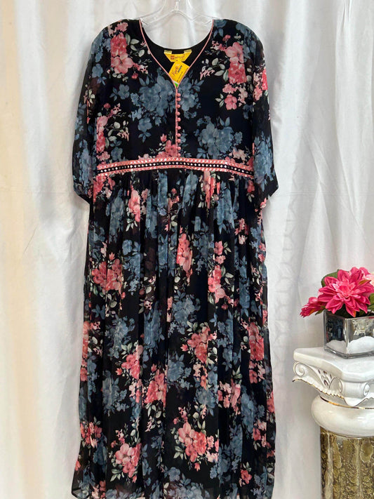 Chiffon long kurti - Kurti Connection USA