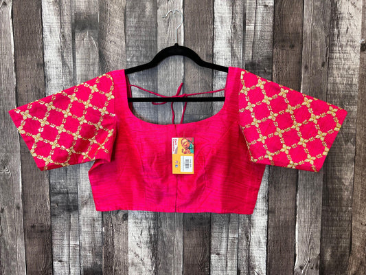 Raw silk blouse - Kurti Connection USA