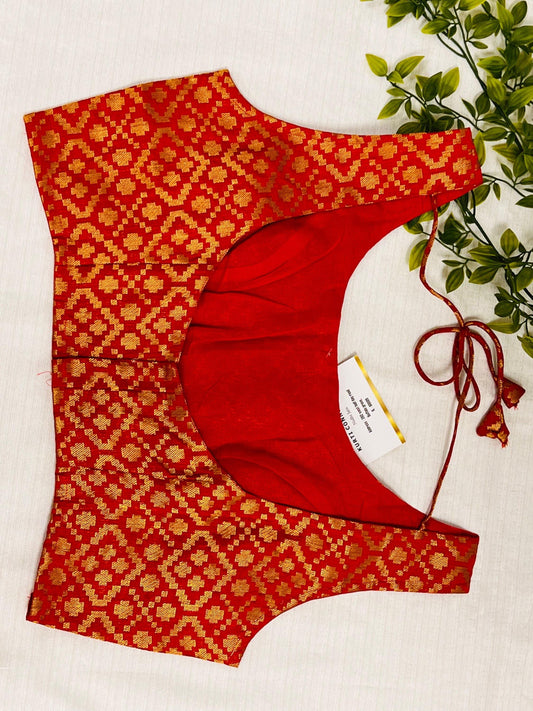 red blouse - Kurti Connection USA