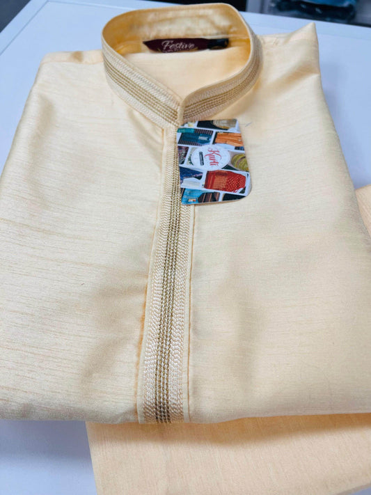Raw silk kurta set | Mens kurta pajaama - Kurti Connection USA