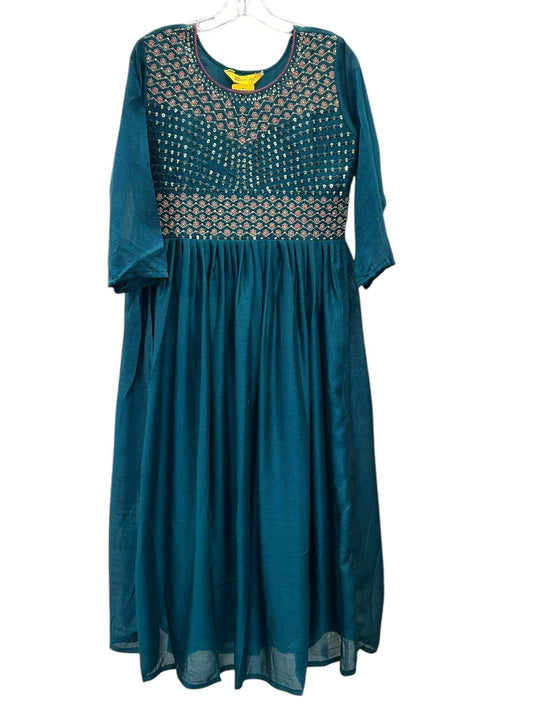 Silk long kurti - Kurti Connection USA