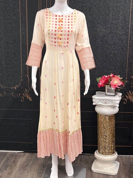 Anarkali style kurti - Kurti Connection USA