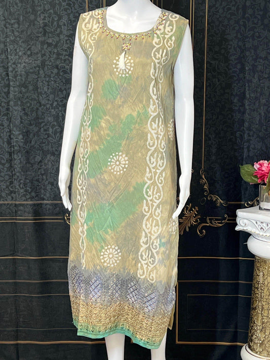 Batik print kurti - Kurti Connection USA
