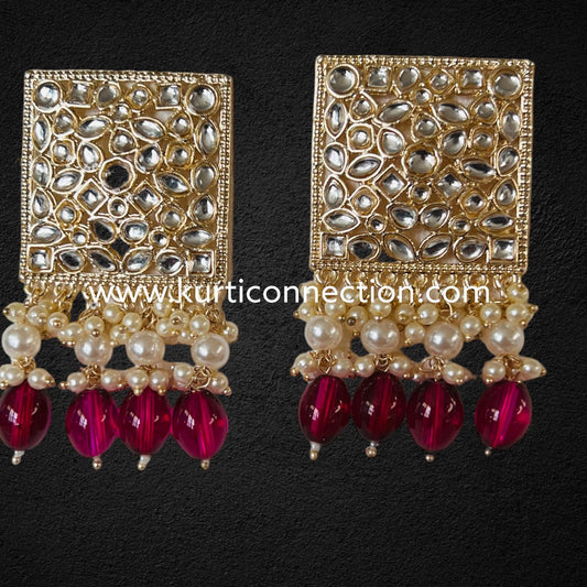 Kundan earrings - Kurti Connection USA