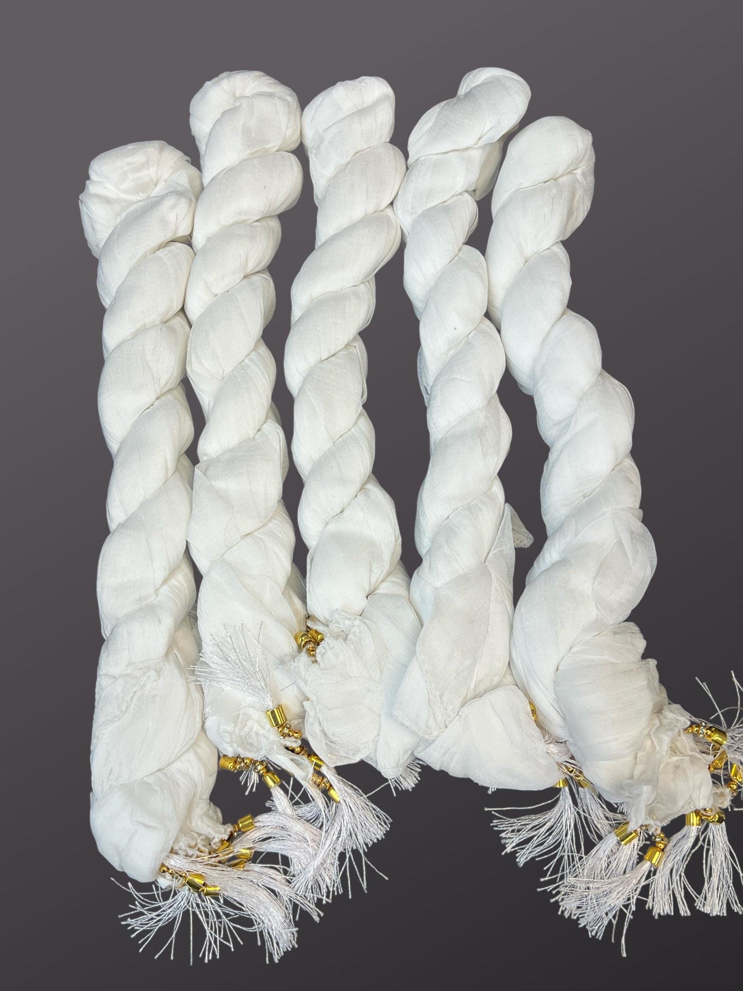 White chiffon dupatta - Kurti Connection USA