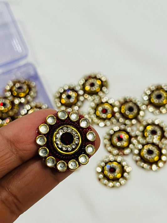 Kundan patches for dresses, sewing supplies , decorative patches - Kurti Connection USA