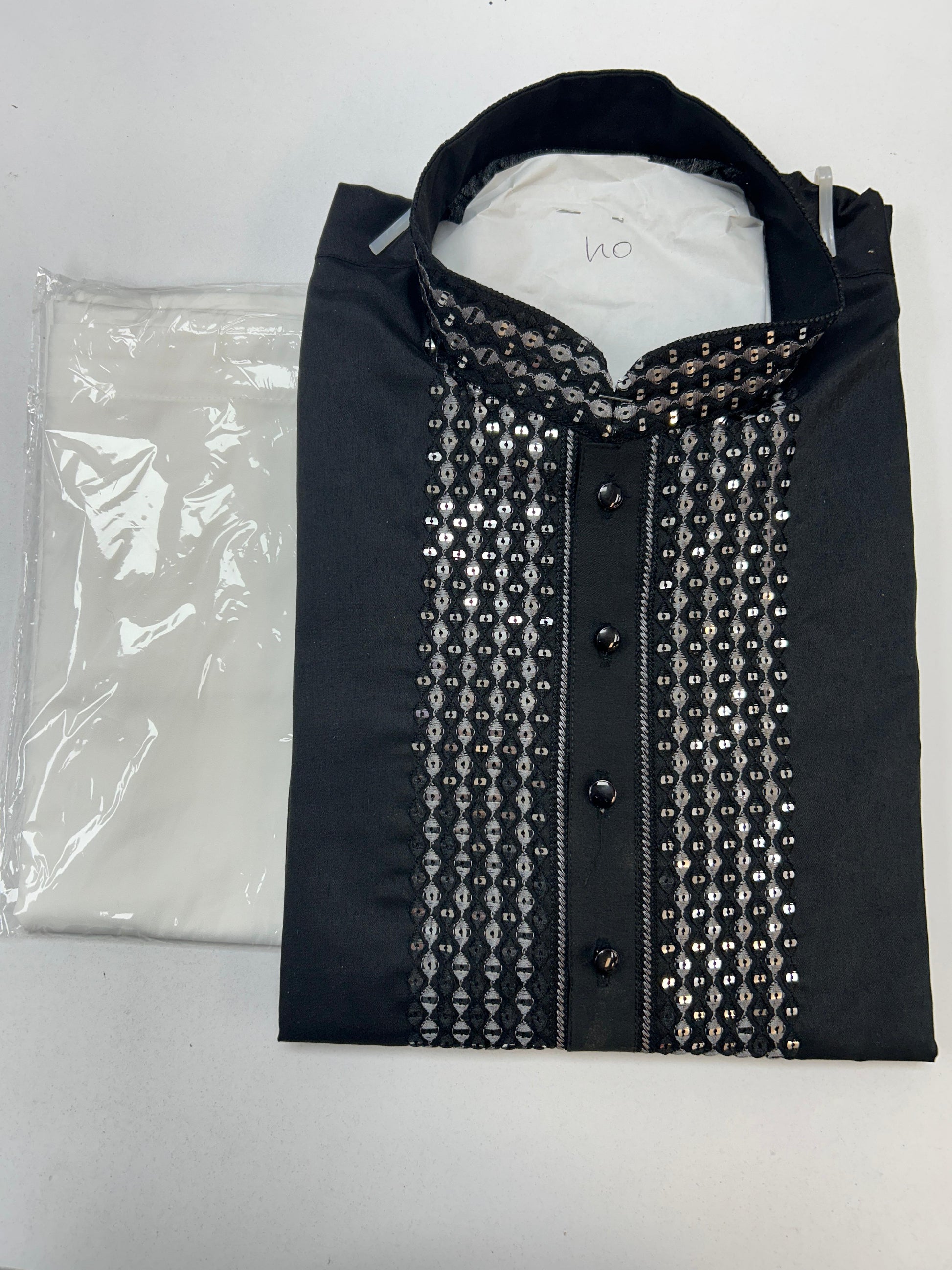Black : Kurta pajama set by Kurti Connection USA