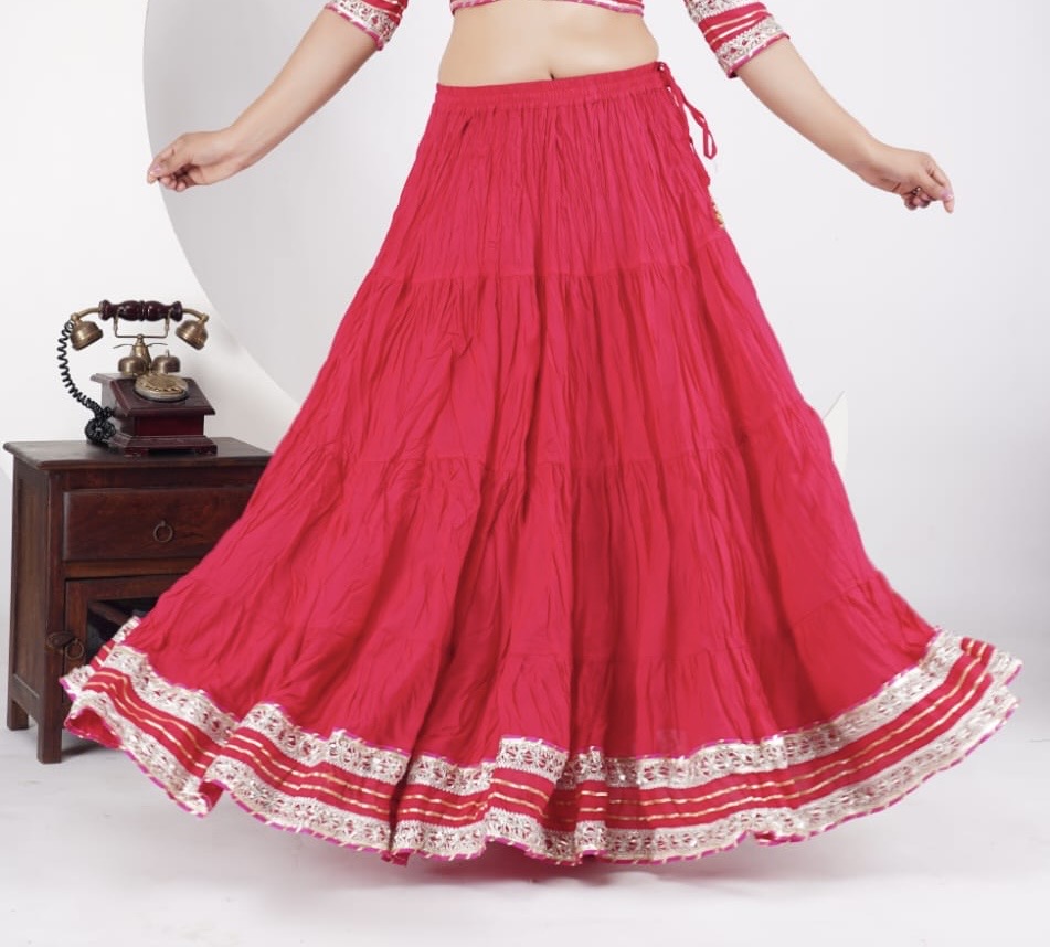 Cotton Lehenga Skirt - Casual Ethnic Wear by Kurti Connection USA