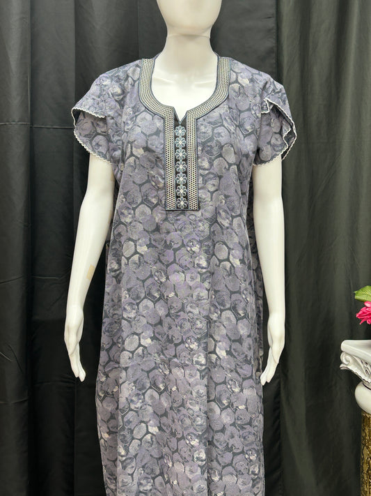 Rayon nighty / Indian night wear by Kurti Connection USA