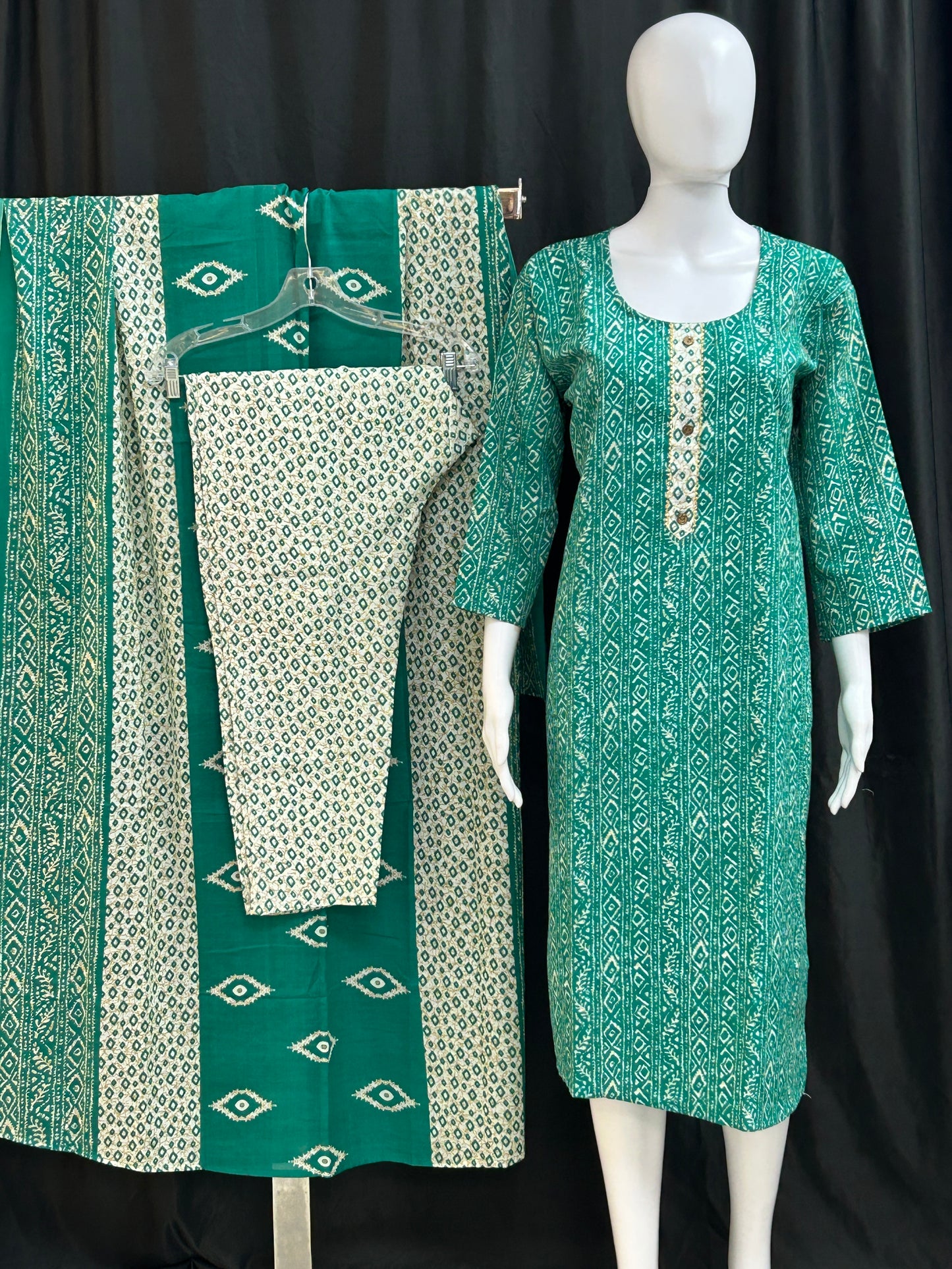 Cotton salwar suit / printed salwar suit by Kurti Connection USA
