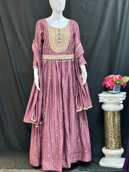 Party wear long kurti / Anarkali set by Kurti Connection USA